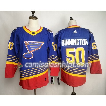 Camisola St. Louis Blues Jordan Binnington 50 Adidas 90s Heritage Authentic - Homem